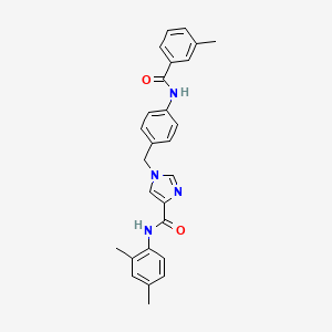 N-(2,4-dimethylphenyl)-1-{[4-(3-methylbenzamido)phenyl]methyl}-1H-imidazole-4-carboxamide