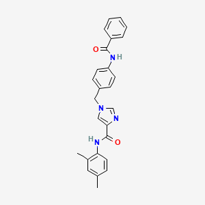 molecular formula C26H24N4O2 B6585953 1-[(4-benzamidophenyl)methyl]-N-(2,4-dimethylphenyl)-1H-imidazole-4-carboxamide CAS No. 1251558-88-9