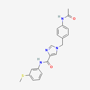 molecular formula C20H20N4O2S B6585984 1-[(4-acetamidophenyl)methyl]-N-[3-(methylsulfanyl)phenyl]-1H-imidazole-4-carboxamide CAS No. 1251559-34-8