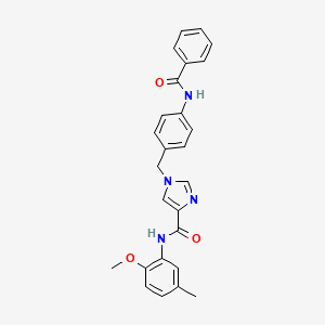 molecular formula C26H24N4O3 B6586027 1-[(4-benzamidophenyl)methyl]-N-(2-methoxy-5-methylphenyl)-1H-imidazole-4-carboxamide CAS No. 1251708-14-1
