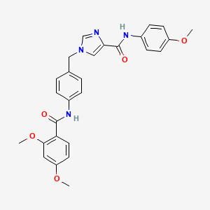 molecular formula C27H26N4O5 B6586048 1-{[4-(2,4-dimethoxybenzamido)phenyl]methyl}-N-(4-methoxyphenyl)-1H-imidazole-4-carboxamide CAS No. 1251559-85-9