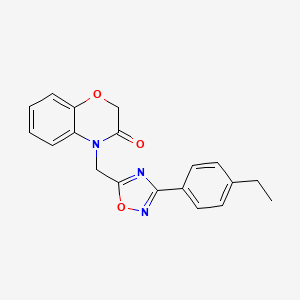 molecular formula C19H17N3O3 B6586121 4-{[3-(4-ethylphenyl)-1,2,4-oxadiazol-5-yl]methyl}-3,4-dihydro-2H-1,4-benzoxazin-3-one CAS No. 1251609-57-0