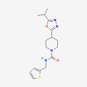 molecular formula C16H22N4O2S B6586143 4-[5-(propan-2-yl)-1,3,4-oxadiazol-2-yl]-N-[(thiophen-2-yl)methyl]piperidine-1-carboxamide CAS No. 1251612-36-8