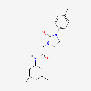 molecular formula C21H31N3O2 B6586154 2-[3-(4-methylphenyl)-2-oxoimidazolidin-1-yl]-N-(3,3,5-trimethylcyclohexyl)acetamide CAS No. 1251626-44-4