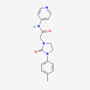 molecular formula C17H18N4O2 B6586160 2-[3-(4-methylphenyl)-2-oxoimidazolidin-1-yl]-N-(pyridin-4-yl)acetamide CAS No. 1251688-14-8