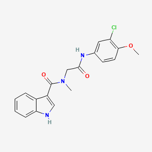 molecular formula C19H18ClN3O3 B6586194 N-(3-chloro-4-methoxyphenyl)-2-[1-(1H-indol-3-yl)-N-methylformamido]acetamide CAS No. 1251686-56-2