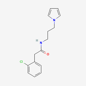molecular formula C15H17ClN2O B6586220 2-(2-chlorophenyl)-N-[3-(1H-pyrrol-1-yl)propyl]acetamide CAS No. 1226431-95-3