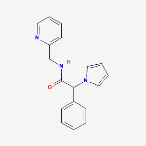 molecular formula C18H17N3O B6586232 2-phenyl-N-[(pyridin-2-yl)methyl]-2-(1H-pyrrol-1-yl)acetamide CAS No. 1257546-83-0
