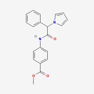 molecular formula C20H18N2O3 B6586238 methyl 4-[2-phenyl-2-(1H-pyrrol-1-yl)acetamido]benzoate CAS No. 1257547-43-5