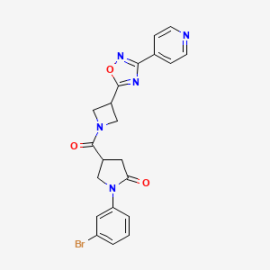 molecular formula C21H18BrN5O3 B6586259 1-(3-bromophenyl)-4-{3-[3-(pyridin-4-yl)-1,2,4-oxadiazol-5-yl]azetidine-1-carbonyl}pyrrolidin-2-one CAS No. 1251688-84-2