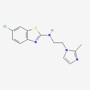 molecular formula C13H13ClN4S B6586275 6-chloro-N-[2-(2-methyl-1H-imidazol-1-yl)ethyl]-1,3-benzothiazol-2-amine CAS No. 1219914-58-5