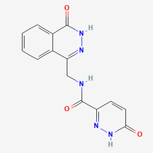6-oxo-N-[(4-oxo-3,4-dihydrophthalazin-1-yl)methyl]-1,6-dihydropyridazine-3-carboxamide