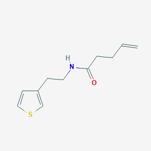 molecular formula C11H15NOS B6586281 N-[2-(thiophen-3-yl)ethyl]pent-4-enamide CAS No. 1251696-76-0