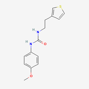 molecular formula C14H16N2O2S B6586287 1-(4-methoxyphenyl)-3-[2-(thiophen-3-yl)ethyl]urea CAS No. 1251681-89-6