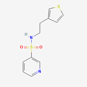 N-[2-(thiophen-3-yl)ethyl]pyridine-3-sulfonamide