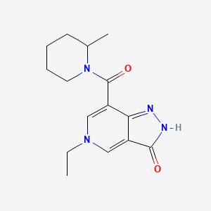 molecular formula C15H20N4O2 B6586305 5-ethyl-7-(2-methylpiperidine-1-carbonyl)-2H,3H,5H-pyrazolo[4,3-c]pyridin-3-one CAS No. 1219912-69-2