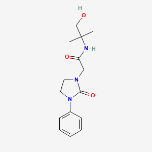 molecular formula C15H21N3O3 B6586320 N-(1-hydroxy-2-methylpropan-2-yl)-2-(2-oxo-3-phenylimidazolidin-1-yl)acetamide CAS No. 1257551-57-7