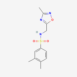 molecular formula C12H15N3O3S B6586368 3,4-dimethyl-N-[(3-methyl-1,2,4-oxadiazol-5-yl)methyl]benzene-1-sulfonamide CAS No. 1219914-84-7