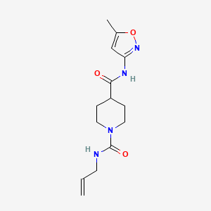 molecular formula C14H20N4O3 B6586376 N4-(5-methyl-1,2-oxazol-3-yl)-N1-(prop-2-en-1-yl)piperidine-1,4-dicarboxamide CAS No. 1251545-68-2