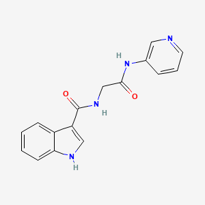 molecular formula C16H14N4O2 B6586382 2-[(1H-indol-3-yl)formamido]-N-(pyridin-3-yl)acetamide CAS No. 1226443-29-3