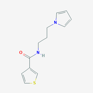 N-[3-(1H-pyrrol-1-yl)propyl]thiophene-3-carboxamide