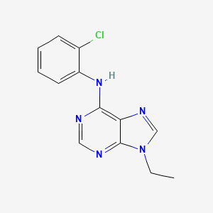 molecular formula C13H12ClN5 B6586392 N-(2-chlorophenyl)-9-ethyl-9H-purin-6-amine CAS No. 1226434-64-5
