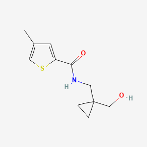 molecular formula C11H15NO2S B6586398 N-{[1-(hydroxymethyl)cyclopropyl]methyl}-4-methylthiophene-2-carboxamide CAS No. 1251684-88-4