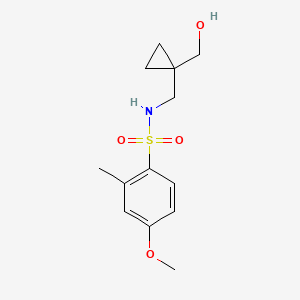 molecular formula C13H19NO4S B6586403 N-{[1-(hydroxymethyl)cyclopropyl]methyl}-4-methoxy-2-methylbenzene-1-sulfonamide CAS No. 1257547-60-6