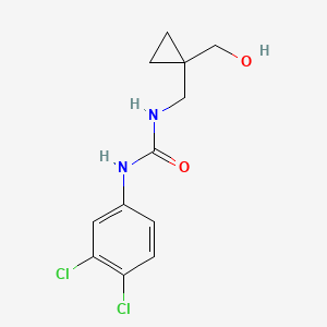 molecular formula C12H14Cl2N2O2 B6586415 1-(3,4-dichlorophenyl)-3-{[1-(hydroxymethyl)cyclopropyl]methyl}urea CAS No. 1251557-51-3