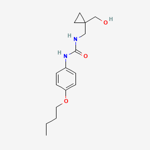 molecular formula C16H24N2O3 B6586420 1-(4-butoxyphenyl)-3-{[1-(hydroxymethyl)cyclopropyl]methyl}urea CAS No. 1251549-41-3