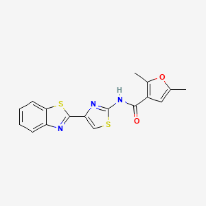 N-[4-(1,3-benzothiazol-2-yl)-1,3-thiazol-2-yl]-2,5-dimethylfuran-3-carboxamide
