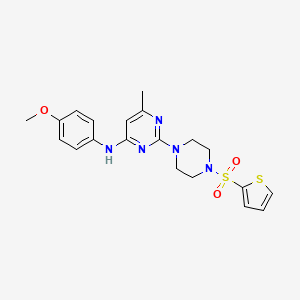 molecular formula C20H23N5O3S2 B6586454 N-(4-methoxyphenyl)-6-methyl-2-[4-(thiophene-2-sulfonyl)piperazin-1-yl]pyrimidin-4-amine CAS No. 1219911-72-4