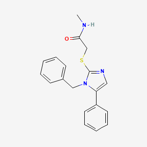 molecular formula C19H19N3OS B6586536 2-[(1-benzyl-5-phenyl-1H-imidazol-2-yl)sulfanyl]-N-methylacetamide CAS No. 1207022-59-0