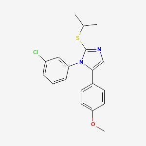 molecular formula C19H19ClN2OS B6586570 1-(3-chlorophenyl)-5-(4-methoxyphenyl)-2-(propan-2-ylsulfanyl)-1H-imidazole CAS No. 1206991-96-9