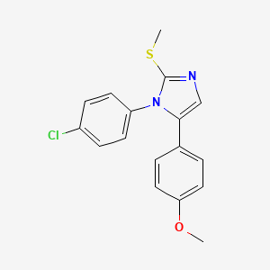 molecular formula C17H15ClN2OS B6586580 1-(4-chlorophenyl)-5-(4-methoxyphenyl)-2-(methylsulfanyl)-1H-imidazole CAS No. 1226428-11-0