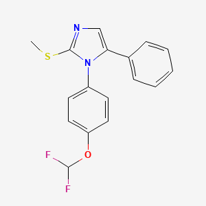 molecular formula C17H14F2N2OS B6586685 1-[4-(difluoromethoxy)phenyl]-2-(methylsulfanyl)-5-phenyl-1H-imidazole CAS No. 1226429-09-9