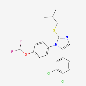 5-(3,4-dichlorophenyl)-1-[4-(difluoromethoxy)phenyl]-2-[(2-methylpropyl)sulfanyl]-1H-imidazole