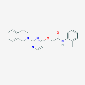 2-{[6-methyl-2-(1,2,3,4-tetrahydroisoquinolin-2-yl)pyrimidin-4-yl]oxy}-N-(2-methylphenyl)acetamide