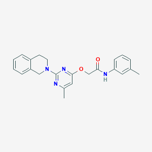 molecular formula C23H24N4O2 B6586717 2-{[6-methyl-2-(1,2,3,4-tetrahydroisoquinolin-2-yl)pyrimidin-4-yl]oxy}-N-(3-methylphenyl)acetamide CAS No. 1251667-93-2