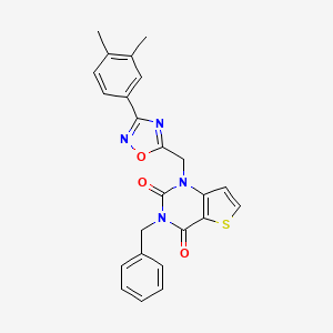 molecular formula C24H20N4O3S B6586736 3-benzyl-1-{[3-(3,4-dimethylphenyl)-1,2,4-oxadiazol-5-yl]methyl}-1H,2H,3H,4H-thieno[3,2-d]pyrimidine-2,4-dione CAS No. 1251673-68-3