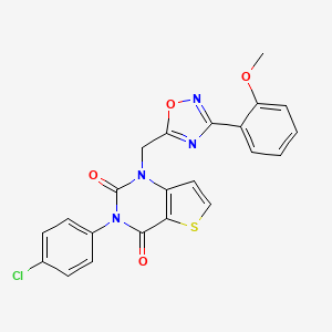 3-(4-chlorophenyl)-1-{[3-(2-methoxyphenyl)-1,2,4-oxadiazol-5-yl]methyl}-1H,2H,3H,4H-thieno[3,2-d]pyrimidine-2,4-dione