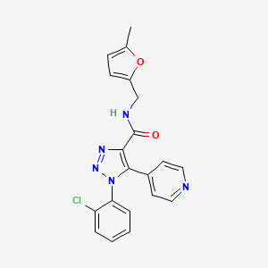 molecular formula C20H16ClN5O2 B6586850 1-(2-chlorophenyl)-N-[(5-methylfuran-2-yl)methyl]-5-(pyridin-4-yl)-1H-1,2,3-triazole-4-carboxamide CAS No. 1251558-93-6