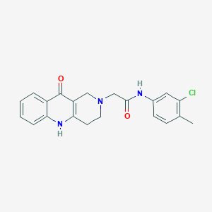 molecular formula C21H20ClN3O2 B6586891 N-(3-chloro-4-methylphenyl)-2-{10-oxo-1H,2H,3H,4H,5H,10H-benzo[b]1,6-naphthyridin-2-yl}acetamide CAS No. 1251615-41-4