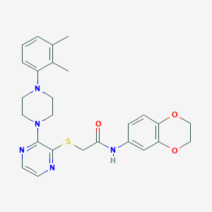 N-(2,3-dihydro-1,4-benzodioxin-6-yl)-2-({3-[4-(2,3-dimethylphenyl)piperazin-1-yl]pyrazin-2-yl}sulfanyl)acetamide