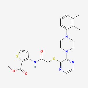molecular formula C24H27N5O3S2 B6586913 methyl 3-[2-({3-[4-(2,3-dimethylphenyl)piperazin-1-yl]pyrazin-2-yl}sulfanyl)acetamido]thiophene-2-carboxylate CAS No. 1031975-62-8