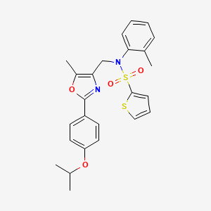 molecular formula C25H26N2O4S2 B6586985 N-({5-methyl-2-[4-(propan-2-yloxy)phenyl]-1,3-oxazol-4-yl}methyl)-N-(2-methylphenyl)thiophene-2-sulfonamide CAS No. 1251559-52-0