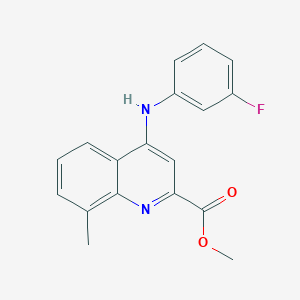 methyl 4-[(3-fluorophenyl)amino]-8-methylquinoline-2-carboxylate