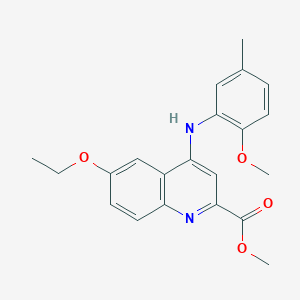molecular formula C21H22N2O4 B6587047 methyl 6-ethoxy-4-[(2-methoxy-5-methylphenyl)amino]quinoline-2-carboxylate CAS No. 1226437-12-2