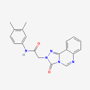N-(3,4-dimethylphenyl)-2-{3-oxo-2H,3H-[1,2,4]triazolo[4,3-c]quinazolin-2-yl}acetamide