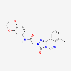 molecular formula C20H17N5O4 B6587069 N-(2,3-dihydro-1,4-benzodioxin-6-yl)-2-{7-methyl-3-oxo-2H,3H-[1,2,4]triazolo[4,3-c]quinazolin-2-yl}acetamide CAS No. 1207002-85-4